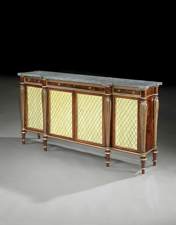 A regency parcel gilt rosewood side cabinet | MasterArt